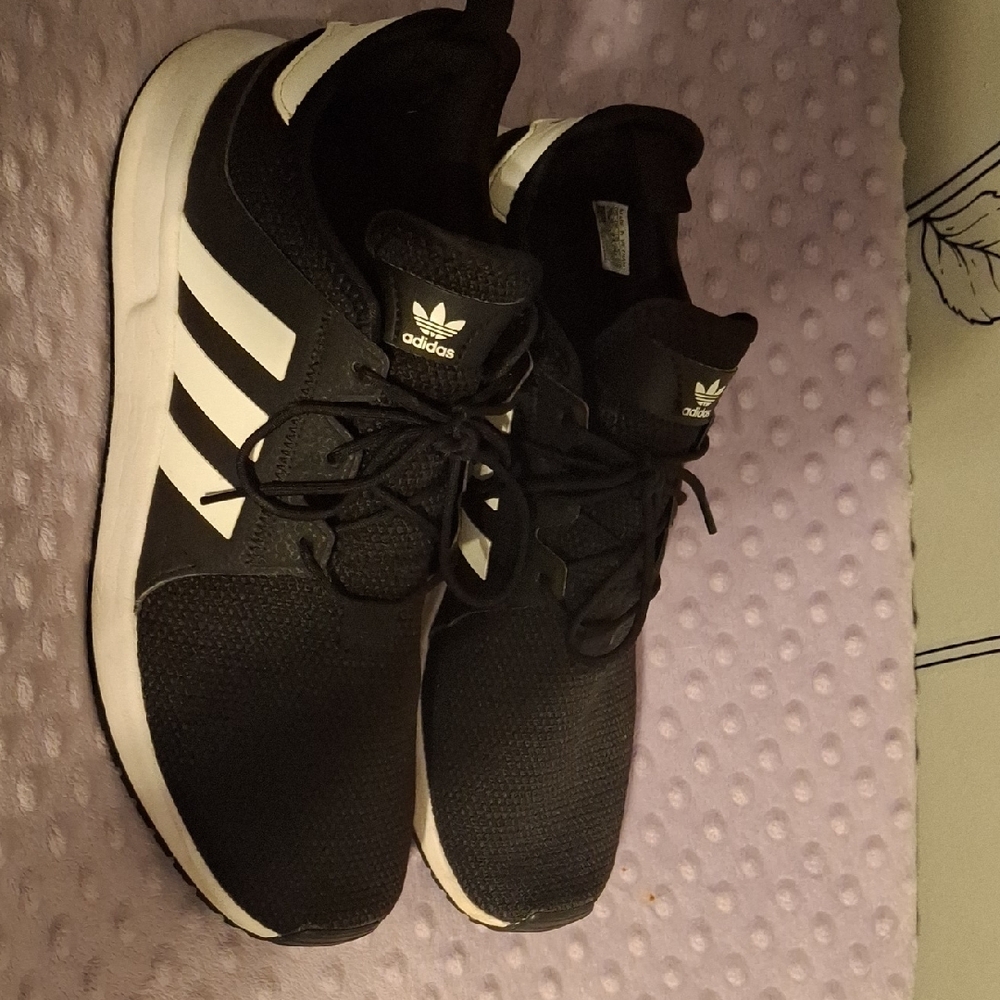 Adidas Black and White Athletic Shoes